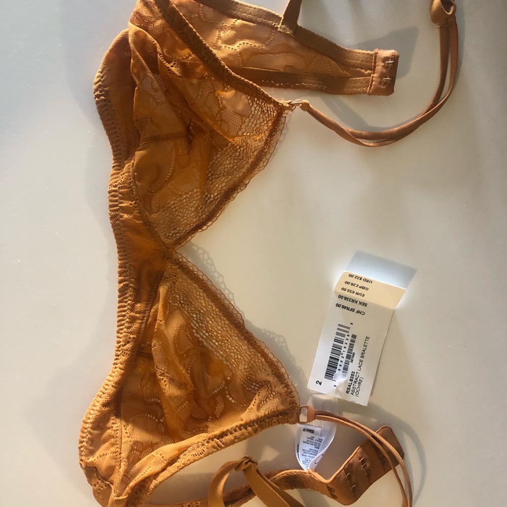 American Apparel Abstract Lace Bralette | Ochre